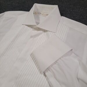 SuitSupply Men Tuxedo Dress Shirt 16 41 Slim Fit White Egyptian Cotton